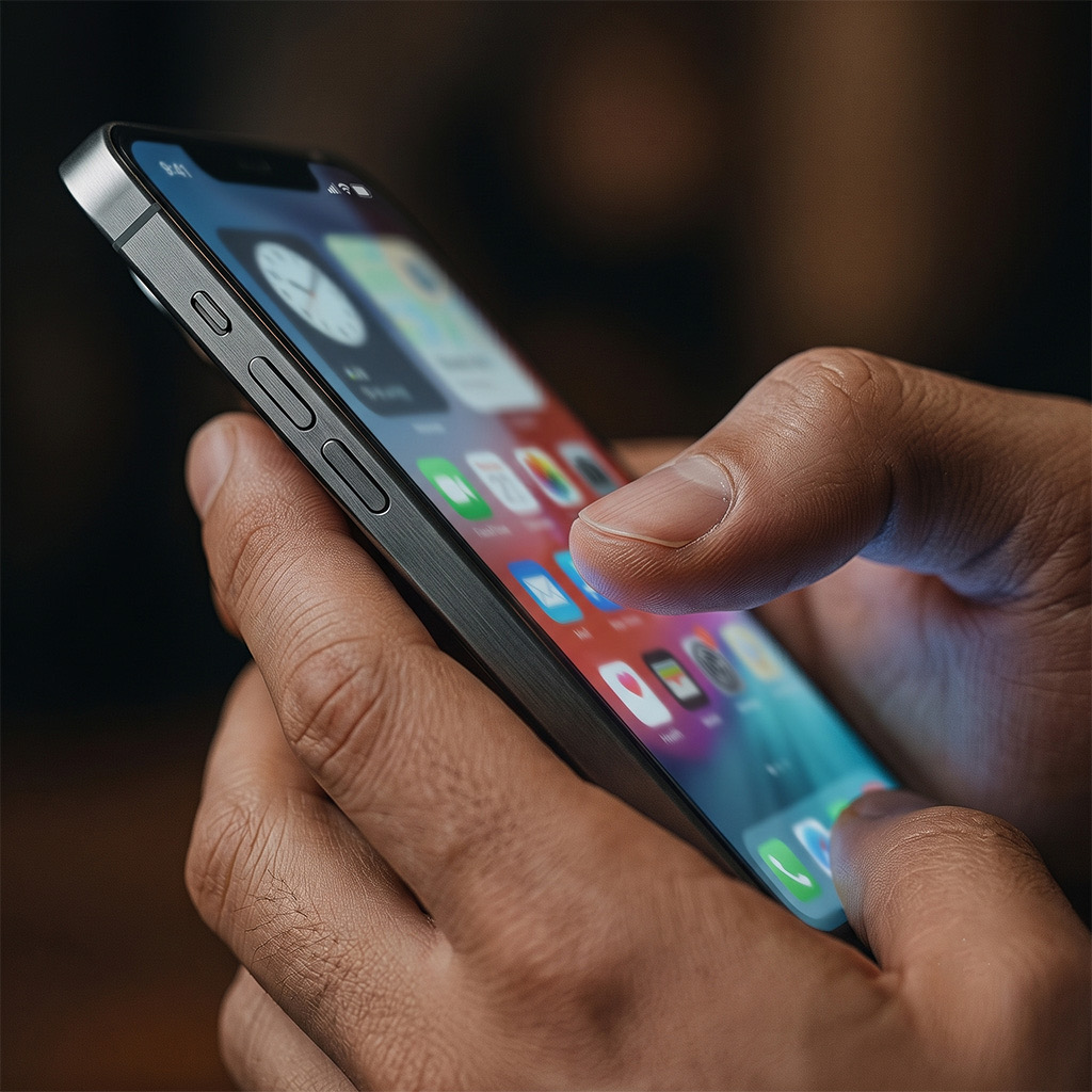 Close-up of a hand tapping the Mail app icon on a smartphone, representing a subscriber engaging with campaigns from our email marketing agency.
